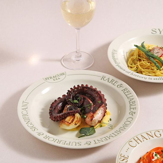 시라쿠스 레터링 접시 3size 2color 택1