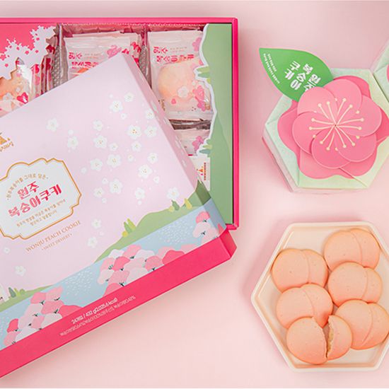 [과자의 성] 원주 복숭아 쿠키 8개/24개입 택1