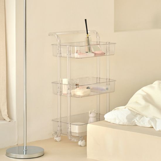 루센트 3단 투명 트롤리 2colors