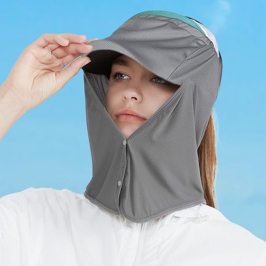 [아일렌]자외선차단 롱 캡 선가드(그레이)