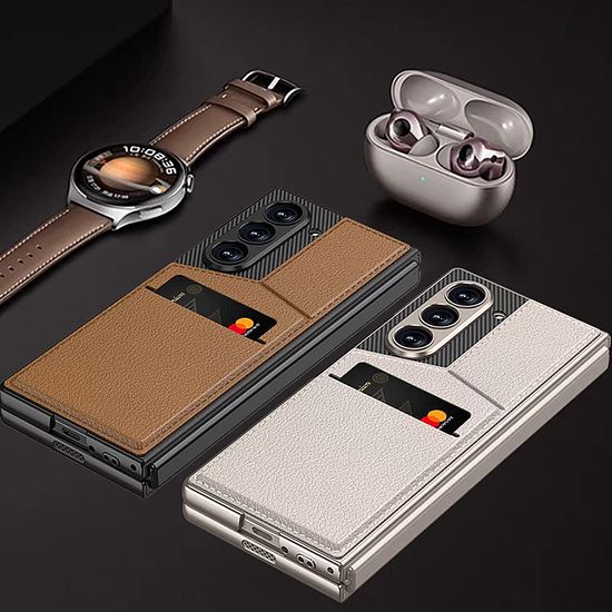 갤럭시 z폴드 7 6 가죽 카드 지갑 전면 풀커버 케이스