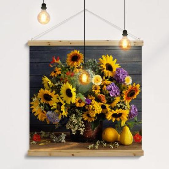 ia423-우드스크롤_90CmX90Cm_빈티지그림같은해바라기