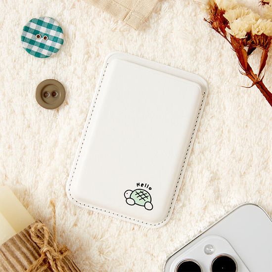 아트박스 맥세이프지갑 엉금이 화이트