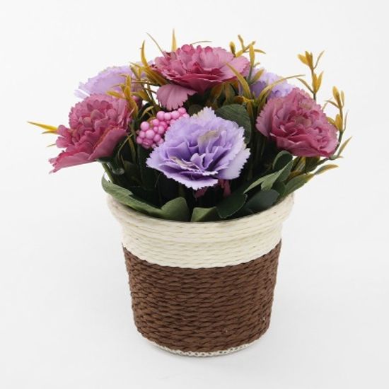 프리티플 카네이션 조화 화분(퍼플) 어버이날 인조꽃