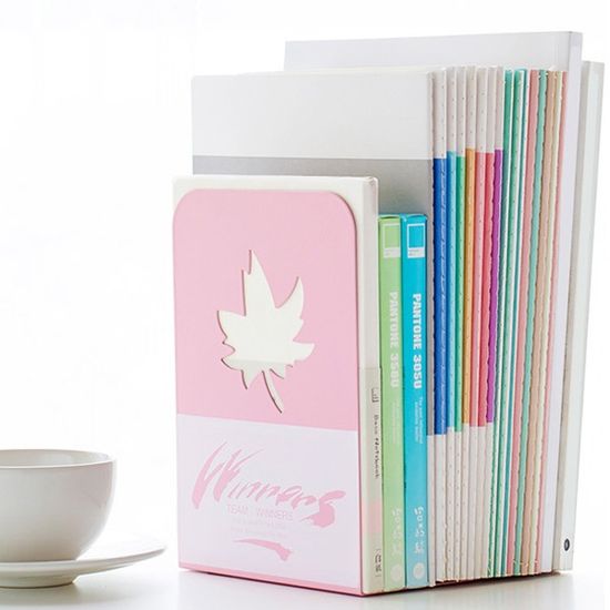 L형 미끄럼 방지 스틸 북엔드 2개 세트