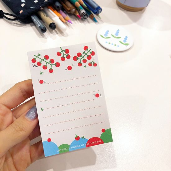 미니 메모패드 1 (데굴데굴 방울토마토/라떼와 푸딩)