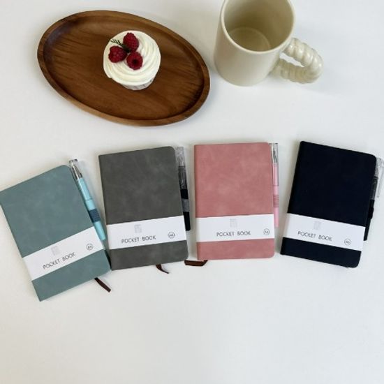 스마트 포켓 밴드형 다이어리 수첩 펜 세트 4color