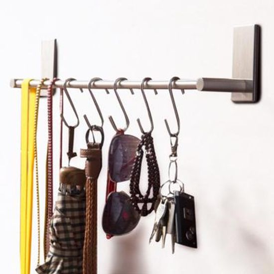 접착식 스텐 수건 타올 걸이 ( 욕실 주방 ) 55cm