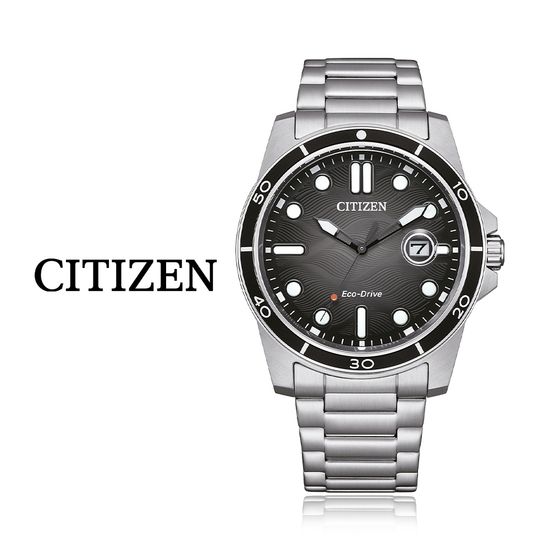 시티즌 남성 아날로그 에코드라이브 메탈시계 흑판