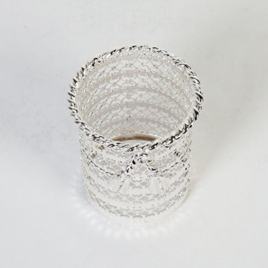 엔틱메탈 태슬달린 원통 다용도 홀더 스몰-실버