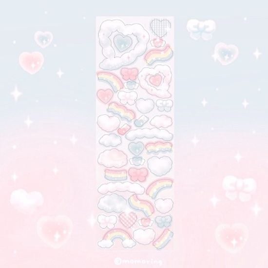 모모링 구름무지개컨페티 씰스티커