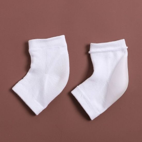 뒤꿈치케어 젤 발패드 2세트(화이트) 갈라짐 보습양말