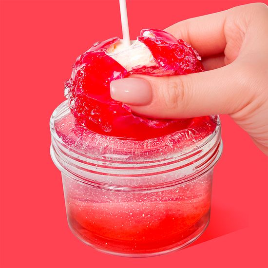 젤시스 사과사탕 클리어 점토슬라임 왁뿌 왁스부수기