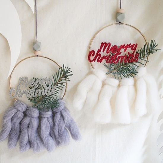 크리스마스 리프 양모 리스