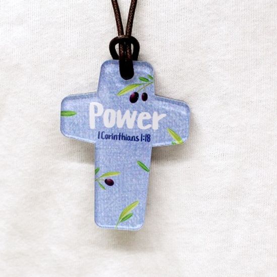 아크릴 십자가 목걸이- Word