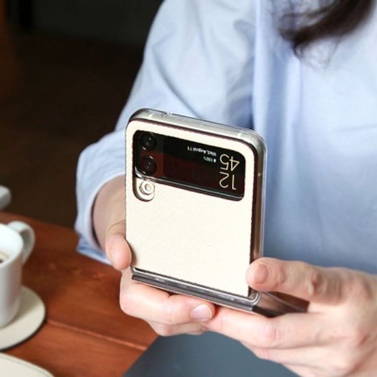 갤럭시 z플립4 가죽케이스 지플립4 케이스 사피아노