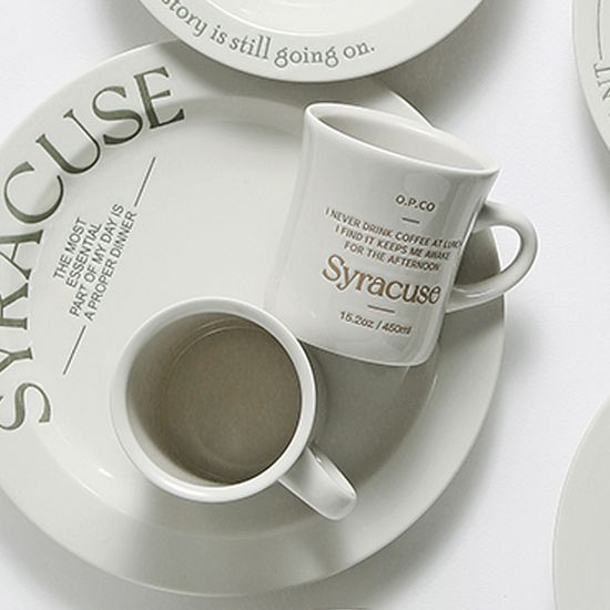 시라쿠스 레터링 오목머그 420ml 2color 택