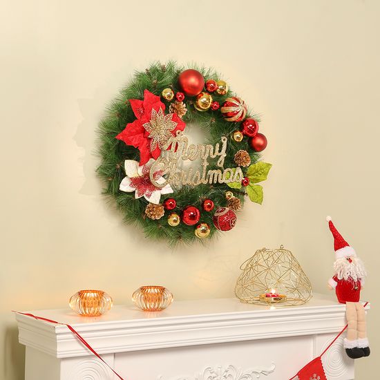 [도토로] 50cm 블라썸 원형 리스크리스마스 장식 연말