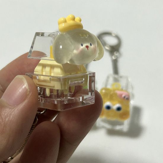 큐트 캐릭터 피젯 키보드 버튼 키캡 키링 토이 키홀더