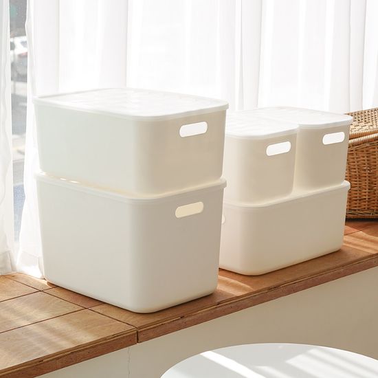 아이엠 리빙박스 수납정리함 M 1+1 손잡이형 공간박스