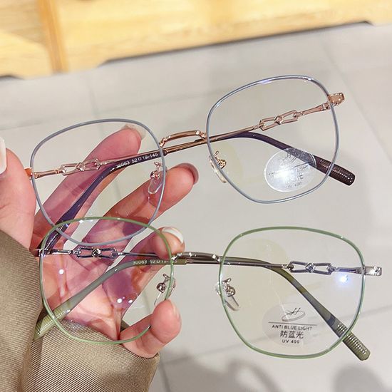 블루라이트 차단 안경테 가벼운 메탈 패션 안경 체인