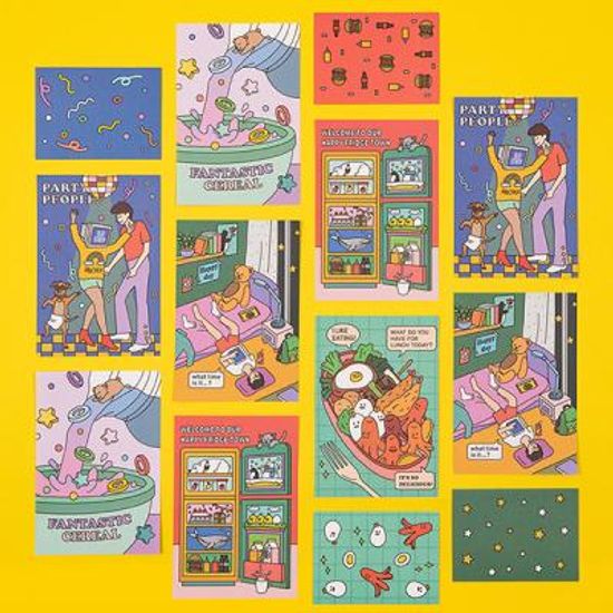 컬러포인트 미니 편지지세트