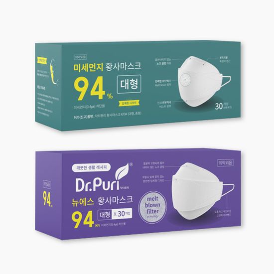 닥터퓨리 KF94 황사마스크 30매x2입(사이즈선택)
