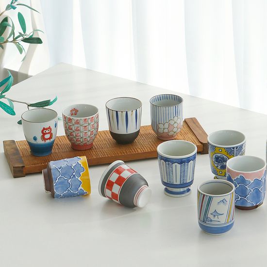 일본 도자기 물컵 정종 술잔 사케 맥주잔 글라스 일식