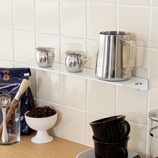 무타공 못없이 벽에붙이는 1단 철제 미니 선반