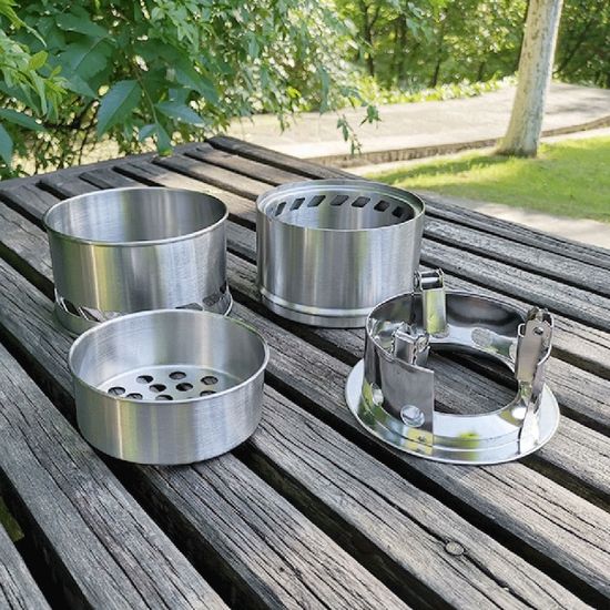 윌캠핑 고화력 우드 스토브 2단구조 휴대용 미니화로