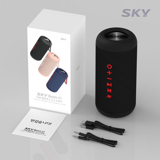 스카이 붐 X1 10W 방수 블루투스 5.4 휴대용 스피커