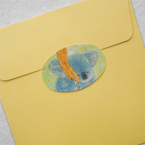 [수채 동물 카드] 코알라 ‘완벽한 낮잠 장소’