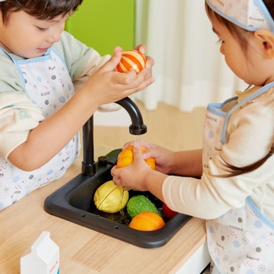 키앤비 물나오는 모더닉 원목 주방놀이 세트