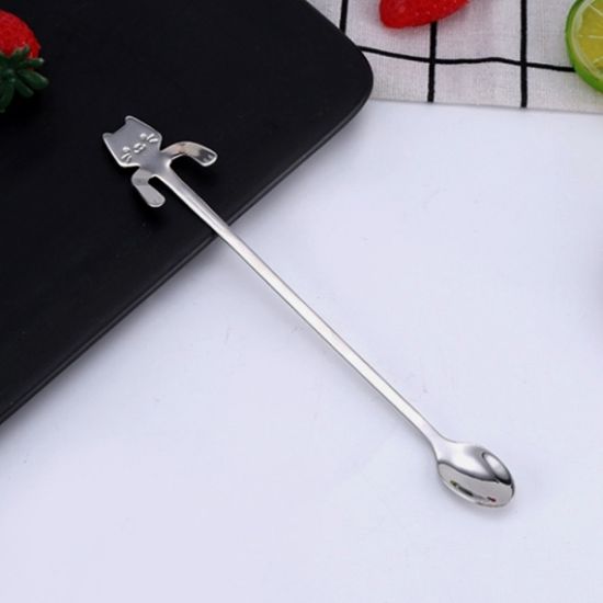 고양이팔 컵걸이 롱 티스푼 (20cm) 스텐 머들러