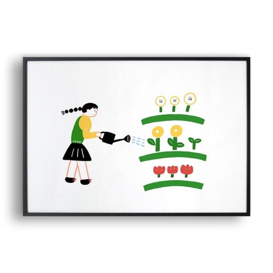 무럭무럭 자라라 (Art Print) / 일러스트 액자