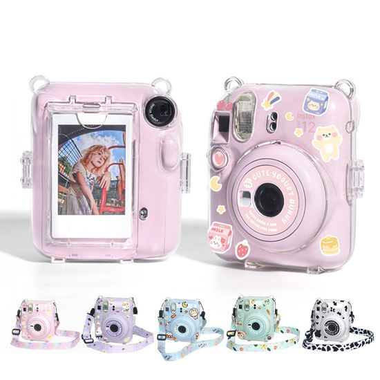 인스탁스 미니12 포켓 투명케이스+스티커SET