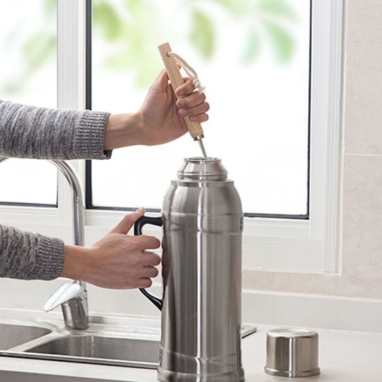 스툽 벽걸이 우드 스텐 롱 세척솔 병 세척 브러쉬