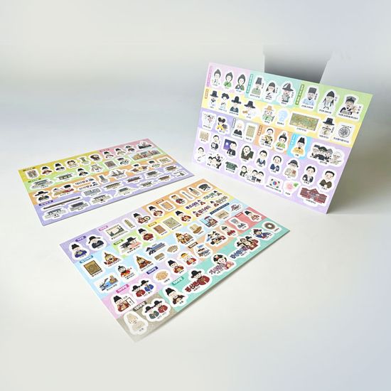 역사SET (선사/삼국/조선/근대시대스티커+페이퍼토이)