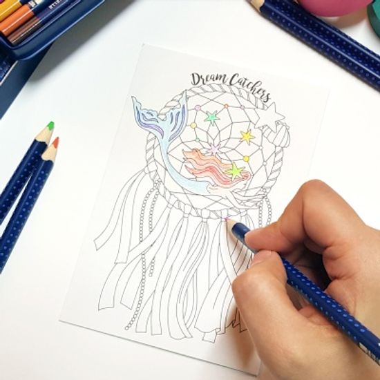 컬러링 엽서 - 인어공주