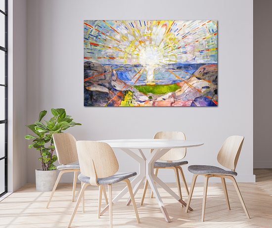 뭉크 태양 명화 거실 그림 액자 대형