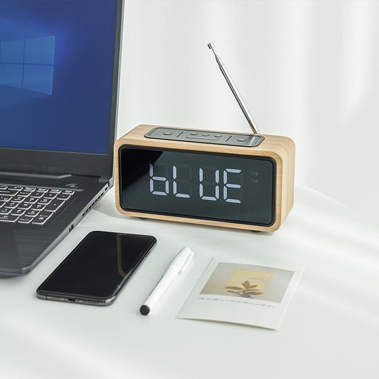 무선 블루투스 스피커 라디오 LED 시계 알람 AW332