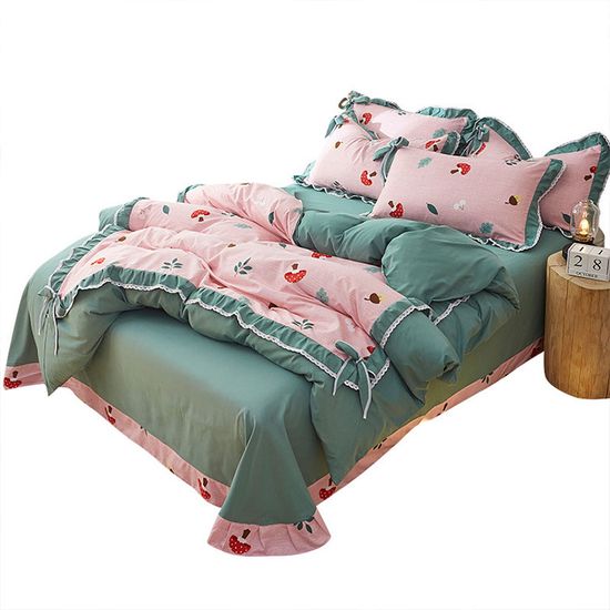 침구 매트리스 침대 베개 이불 매트 커버 세트 그린룸