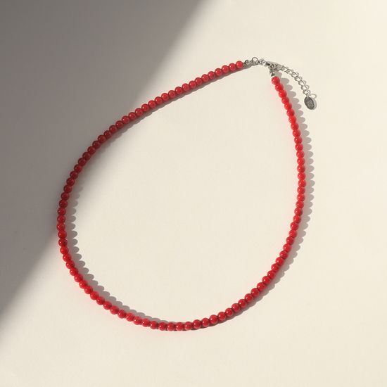 [선물포장] Red Berry Coral Necklace