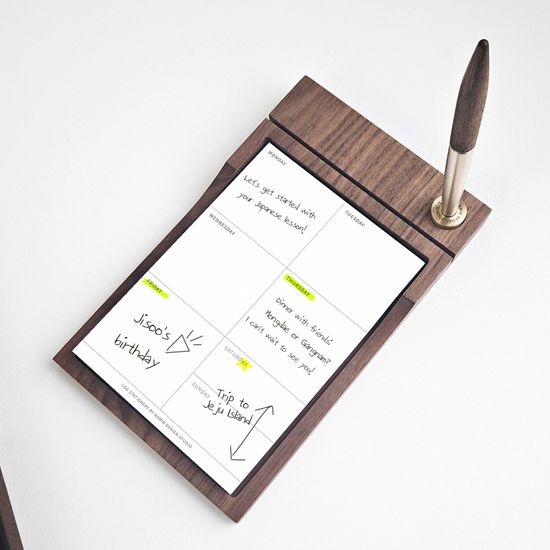 월넛 메모패드 트레이&볼펜 세트 MTP-201