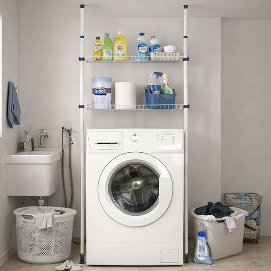 보노 세탁기 선반 2단 (블랙)