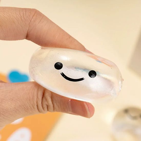 스마일 물방울 버블 말랑이 슬랑이 슬라임 주사기 덤