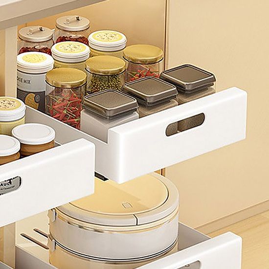리빙모던 슬라이딩 레일 선반 주방 정리 양념통