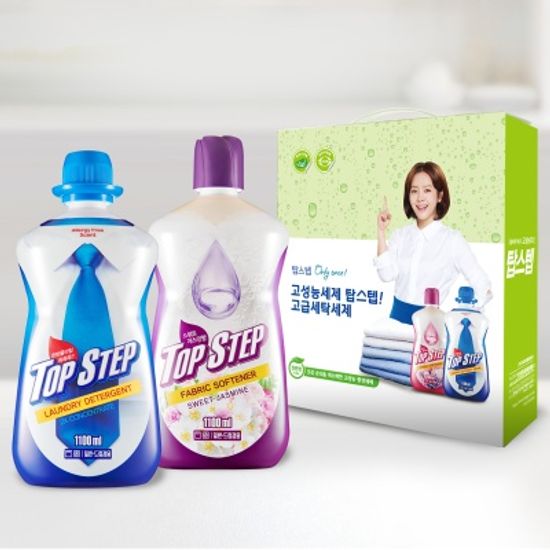[탑스텝] 세탁세제 1100ml+섬유유연제 1100ml 2종세트