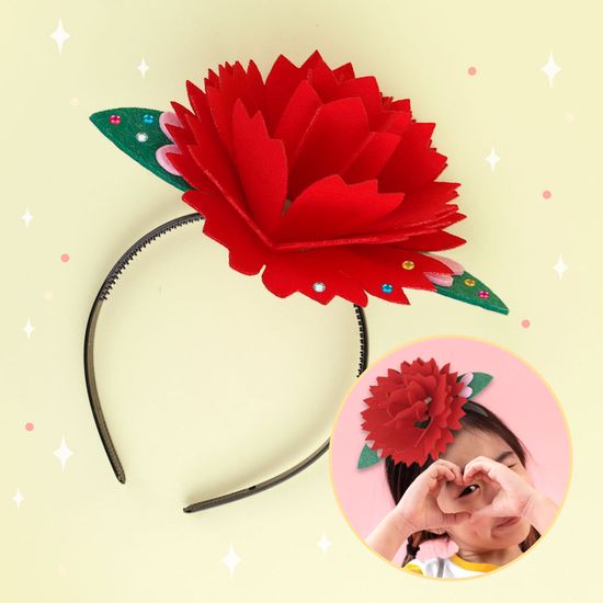 [미술샘] DIY 펠트 왕 카네이션 머리띠