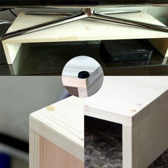 원목 삼나무 TV 받침대 1단